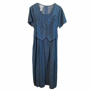 Pellini Blues Petites Cottagecore Dress Size: 14P